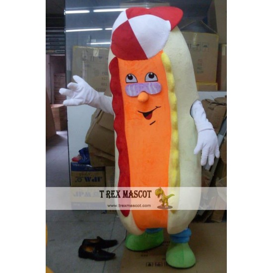 Adult Hot Dog Mascot Costume Hotdog Sausage Mascot Costume