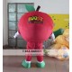 Happy Red Apple Mascot Costume For Adult