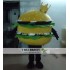 Crown Hamburger Mascot Costume With Vegetable For Adult