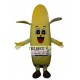 Banana Mascot Costume With Smiling Face For Adult