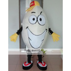 Big Mouth Rice In A Hat Mascot Costume Adult Rice Mascot