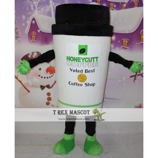 Adult Coffee Cup Mascot Costume Soft Drink Cup Mascot Costume