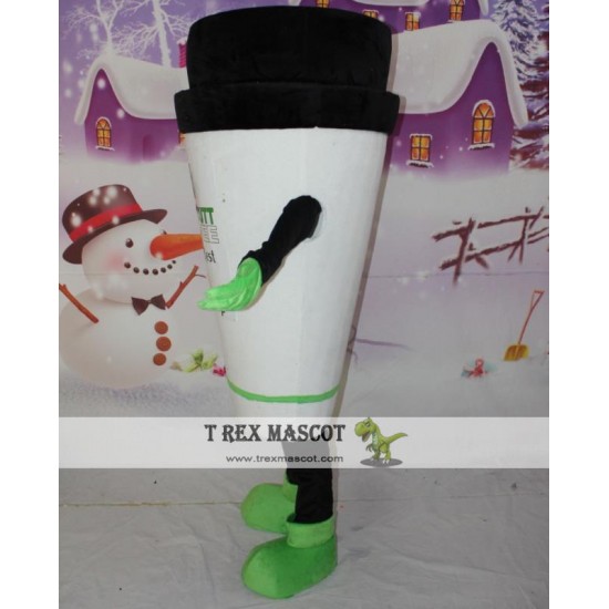 Adult Coffee Cup Mascot Costume Soft Drink Cup Mascot Costume