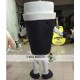 Black And White Coffee Mascot Costume Adult Cup Costume