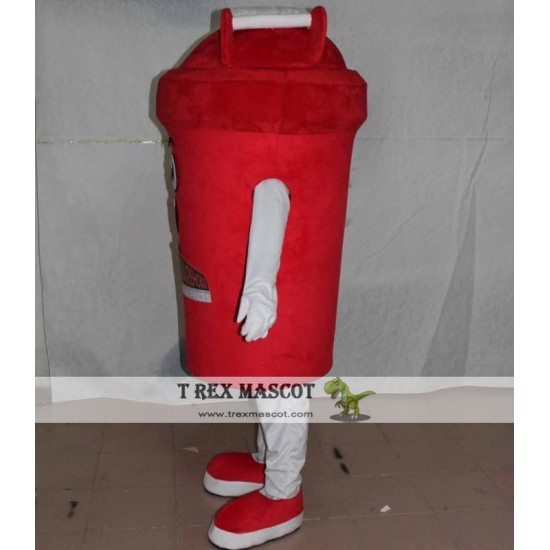 Funny Red Bottle Mascot Costume Adult Bottle Costume