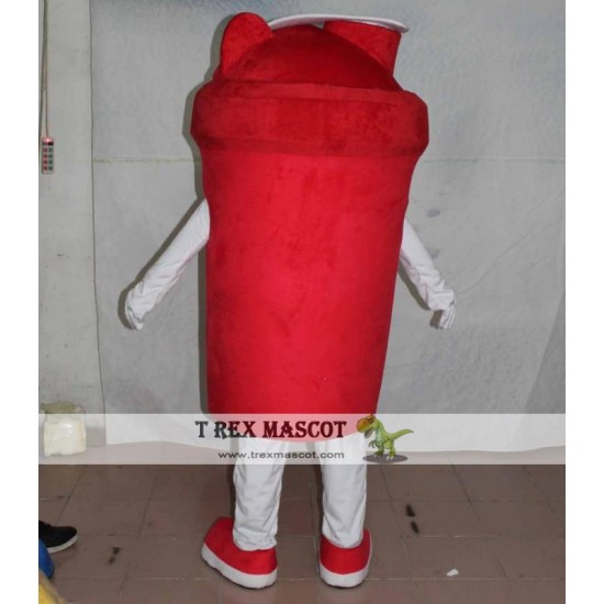 Funny Red Bottle Mascot Costume Adult Bottle Costume