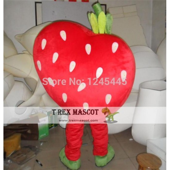 Strawberry Heart Mascot Costume Adult Strawberry Costume