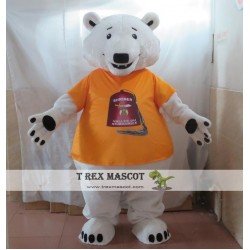 Adult White Polar Bear Mascot Costume