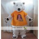 Adult White Polar Bear Mascot Costume