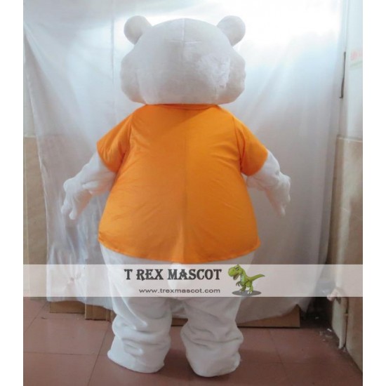 Adult White Polar Bear Mascot Costume