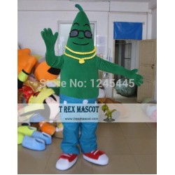 Adult Green Cucumber Mascot Costume