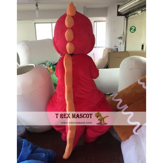 Red Dinosaur Mascot Costume Dinosaur Costume