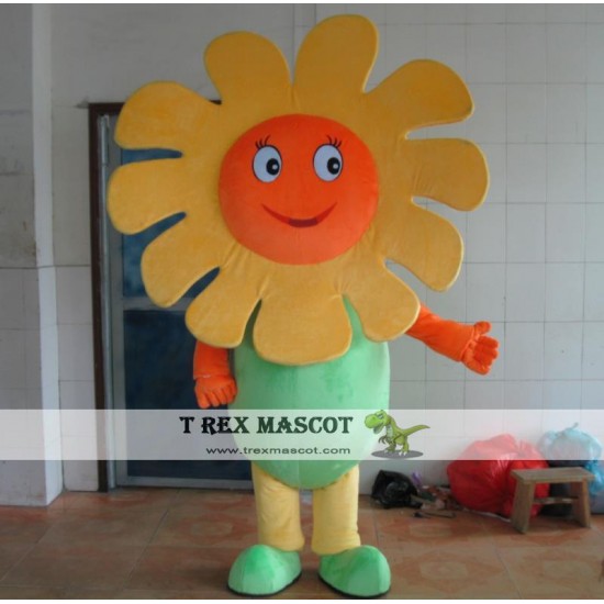 Happy Flower Mascot Costume Adult Flower Costume