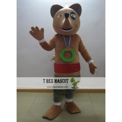 Adult Brown Fox Cartoon Mascot Costume