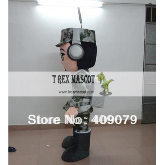 Adult Wargame Soldier Mascot Costume