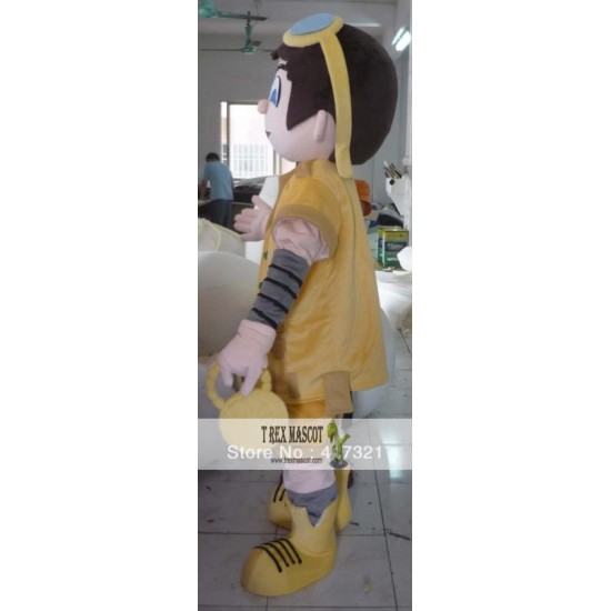 Mascot Cartoon Costume Explorer Boy For Adult