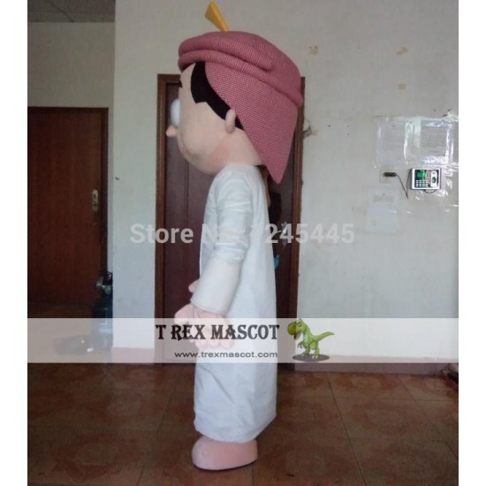 Adult Arab Boy Mascot Costume