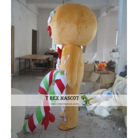 Gingerbread Cookies Mascot Costume For Adult