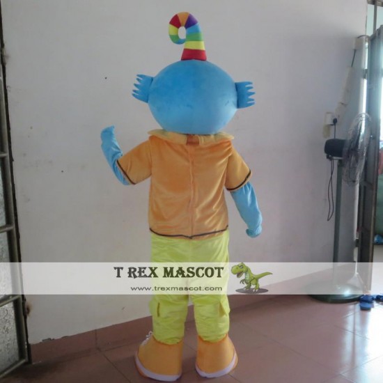 Adult Blue Alien Mascot Costume