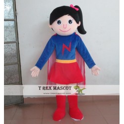 Girl Mascot Costume In Superman For Adults