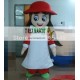 Long Hair Girl Mascot Costume For Adults