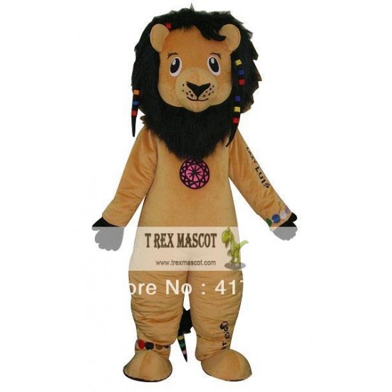 Funny Little Fur Lion Mascot Costume For Adult