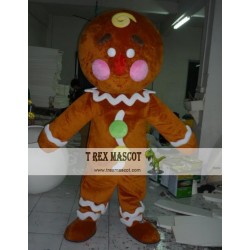 Adult Gingerbread Man Mascot Costume For Christmas