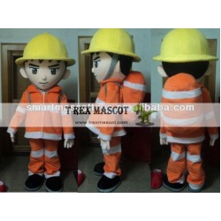 Adult Fireman Mascot Costume