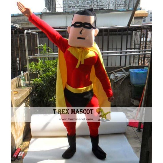 Adult Muscle Superman Mascot Costume