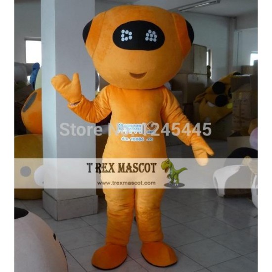 Hand Made Orange Robot Mascot Costume For Adult