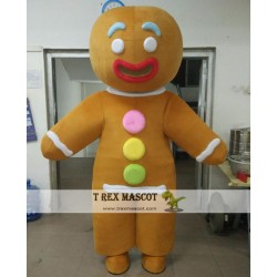 Adult Gingerbread Man Mascot Costume