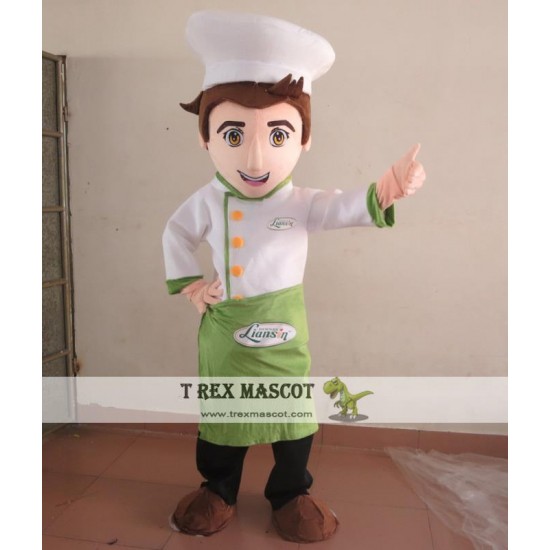 Handsome Boy Chef Mascot Costume For Adult