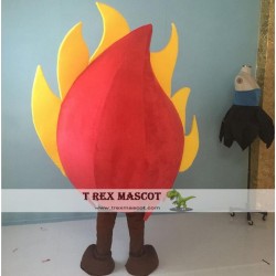 Red Fire Mascot Costume For Adult