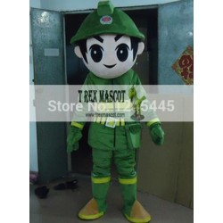 Adult Fireman Mascot Costume