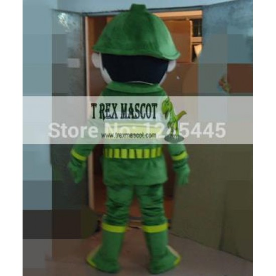 Adult Fireman Mascot Costume