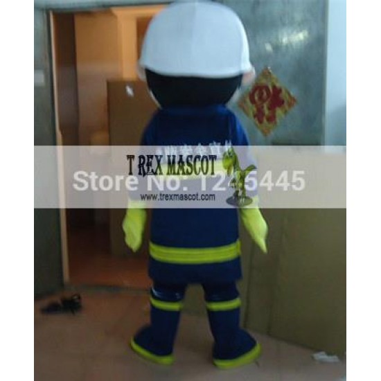 Adult Fireman Mascot Costume