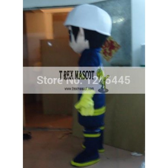 Adult Fireman Mascot Costume