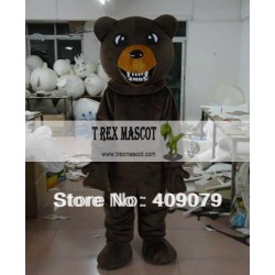 Dark Brown Bear Mascot Costume For Adults