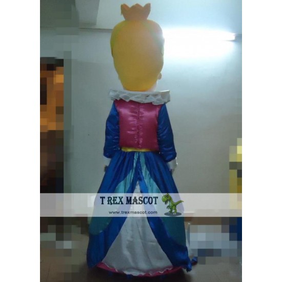 Queen With Yellow Hair Mascot Costume Adult Queen Mascot