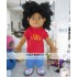 Boy With Afro Hair Mascot Costume For Adults Boy Mascot