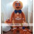 Christmas Mascot Adult Gingerbread Man Mascot Costume