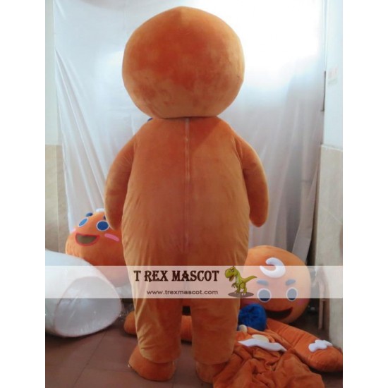 Christmas Mascot Adult Gingerbread Man Mascot Costume