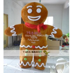 Adult Gingerbread Man Mascot Gingerbread Man Costume