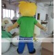 Grinning Boy With Yellow Hair Mascot Costume Boy Mascot For Adults