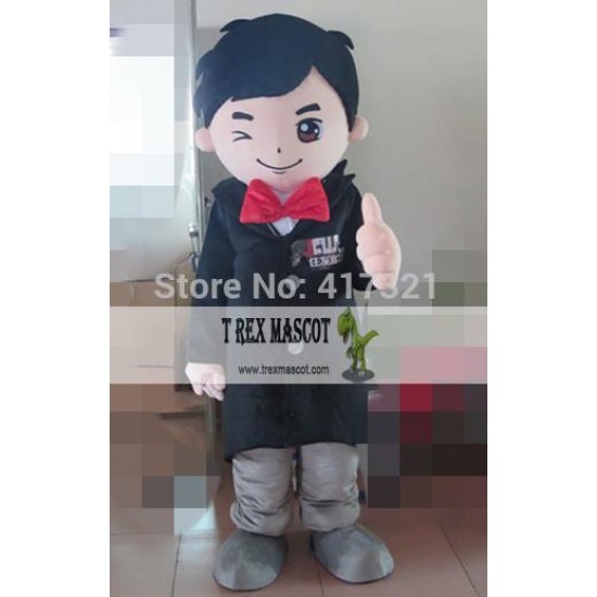 Energetic Gentleman Mascot Costume For Adults Gentleman Mascot Costume