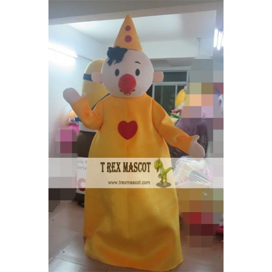 Clown In Yellow Mascot Costume For Adults Clown Mascot