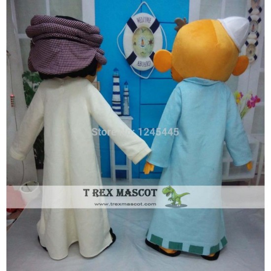 Adult Arab Boy Mascot Costume The Saudi Arabian Costume