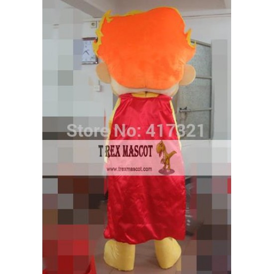 Energetic Boy Mascot Costume For Adults Boy Mascot