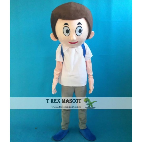 School Boy Mascot Costume Adult Student Costume