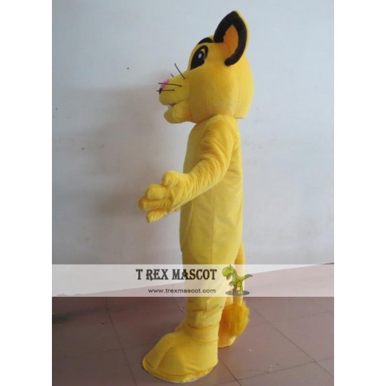 Adult Yellow Little Simba Lion Mascot Costume